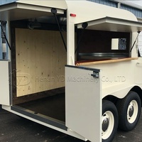 Personnalisé Vintage Horse Trailer Mobile Café Crème Glacée Mobile Café Remorque Boutique Mobile Bar Bière Mobile Alimentaire Remorque Pour Sal