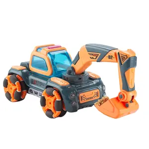 Factory Price 1:18 Outdoor 3 IN 1 Remote Radio Control Rc Excavator Kids Electric Car RC Trucks For Boys Brinquedos