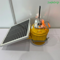 Lumière LED portable à économie d'énergie, alimentée par énergie solaire/batterie, bidirectionnelle, pour bordure de piste, avec couleur blanche/jaune pour aéroport