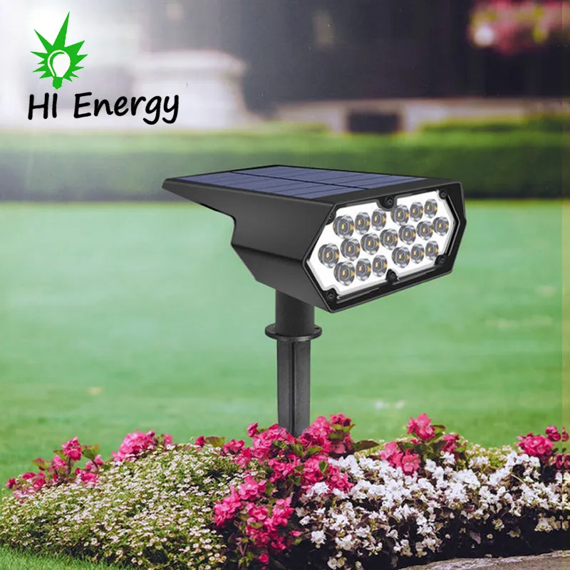 Henergy LED โคมไฟพลังงานแสงอาทิตย์กลางแจ้งสวน, สีขาวอบอุ่น