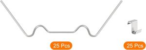 Lot de 50 pièces pour réparation de serre, comprenant 25 clips de fixation de panneaux de type W de 95 mm et 25 clips de fixation de panneaux de type Z, clips de vitrage de serre en acier inoxydable - Product Image 3