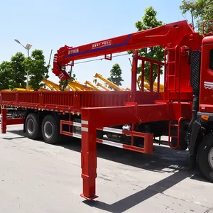 Loading 8/10/12/14 Tons Boom Arm 4x4 Crane Hydraulic Truck Cranes Price Truck Mounted Mini Crane Truck For Sale