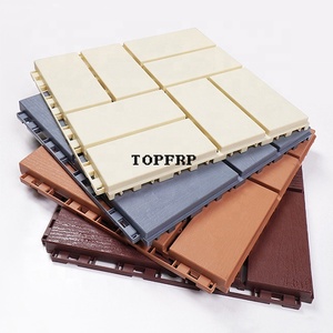 Waterproof <b>Plastic</b> Flooring Interlocking Wood Grain Deck <b>Tiles</b> - Product Image 4