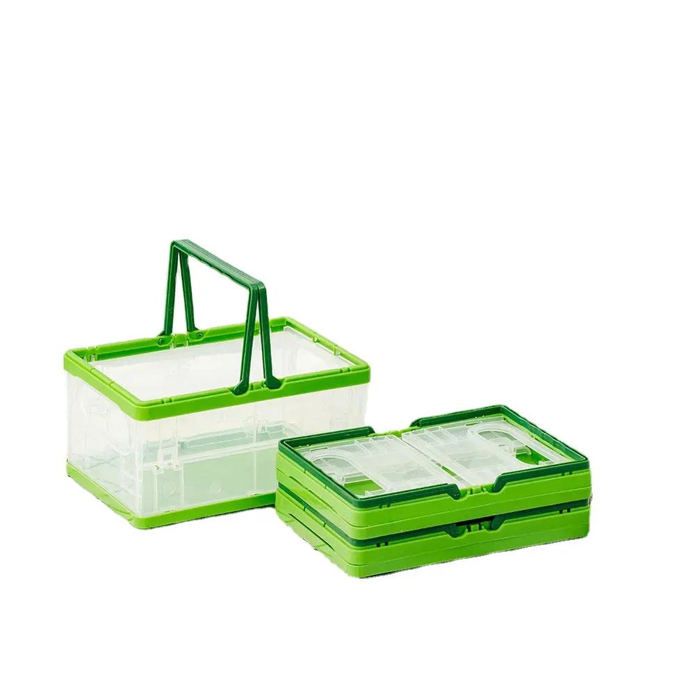 Sıcak satış taşınabilir katlanabilir saklama kutusu şeffaf akrilik plastik dikdörtgen depolama kapaklı kutu