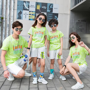 Tenues assorties pour la famille en été, t-shirt et short pour couple, père et <span class=keywords><strong>fils</strong></span>, ensemble de vêtements pour mère et fille, vêtements de famille - Product Image 4