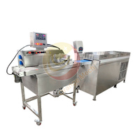 Nouvelle machine automatique de refroidissement et d'enrobage pour biscuits, dattes et chocolat, tunnel de refroidissement alimentaire en acier inoxydable 304, haute productivité