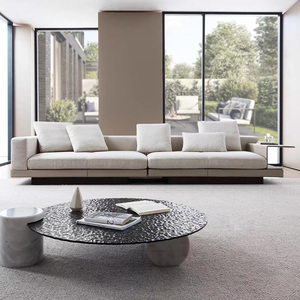 Hot Selling Modern Italian Luxury Linen Villa <strong>Sofa</strong> Comfortable Reclining <strong>L</strong>-<strong>Shape</strong> <strong>Sectional</strong> Living Room Hot Selling Velvet <strong>Sofas</strong> - Product Image 3