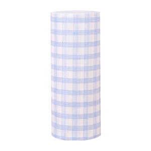 Disposable Kitchen Cleaning Cloth <b>Roll</b> Plaid Pattern Rectangular Size For General Use - Product Image 1
