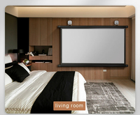 Meilleur écran de projection portable 4K HD blanc mat 84" 100" 120" 16:9 avec trépied sur pied et fixation murale