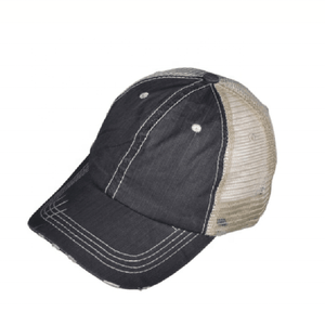 أغسل المتعثرة المتعثرة غسل من الدنيم شبكة سائقي الشاحنات قبعة حجم قابل للتعديل - Product Image 3