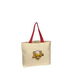 Custom Logo Printed On Canvas Shopping Tote Bag Everyday Use With Letter Pattern Custom Logo Printed On Canvas Everyday Use