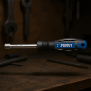 Fervi <b>Socket</b> Wrench 10mm Cr-V Steel With Ergonomic Handle - Product Image 3