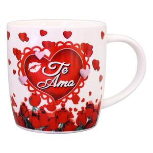 Tasse en céramique avec Logo personnalisé, nouveau Style, lettres espagnoles, ensemble cadeau pour la saint-valentin, vente en gros - Product Image 2