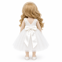 Poupée en peluche de 18 pouces, modèle avec robe de soirée en dentelle blanche, ensemble de vêtements personnalisés pour poupée, robe OEM compatible