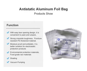 Custom Open Top PCB ESD <strong>Bag</strong> Antistatic Zipper Foil Aluminium Ziplock <strong>Anti</strong> <strong>Static</strong> Safe Barrier Packing Moisture Shielding <strong>Bag</strong> - Product Image 2