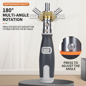 10 In 1 Ratcheting <b>Screwdriver</b> Set 185mm Multi Angle S2 Steel Bits For Diy Repair Tools - Product Image 2