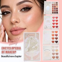 Palette de fards à paupières en gros 42 couleurs, livre-palette 4 pages avec contour, blush et illuminateur, maquillage Sombra De Ojos Paleta Libro
