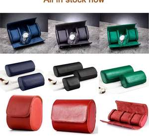 Kotak Jam Tangan Kulit Vintage Mewah untuk Perjalanan, Logo Kustom, 1 2 3 Slot, Tempat Jam Tangan Pria Tunggal - Product Image 6