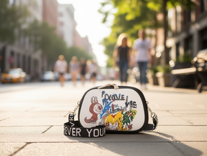 Borsa a Tracolla da Donna con Stampa Cartoon, Chiusura a Zip in Poliestere, per Tutte le Stagioni, con Cinghia Singola - Product Image 2