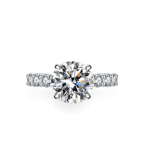 Anillo de Compromiso y Boda para Mujer, con Moissanita Clásica de 3 Quilates, Plata de Ley S925, Chapado en Platino, Joyería Fina - Product Image 4