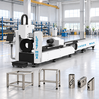 Machine de découpe laser à fibre CNC 1500W, mandrin 240mm, pour tubes ronds, carrés, ovales, en métal et acier, modèle LM6024TS Laser Max