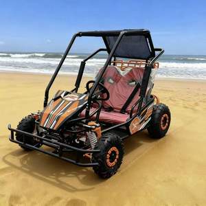 Karting Eléctrico Doble para Uso Familiar, Playa, Todoterreno, Aventura <span class=keywords><strong>al</strong></span> Aire Libre, 500W, <span class=keywords><strong>Volante</strong></span>, Cuatro Ruedas, Frenos de Disco Hidráulicos - Product Image 5