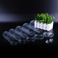Conteneur cylindrique en plastique transparent recyclable avec logo personnalisé, boîte d'emballage pour fruits en PVC PP avec couvercle pour fruits frais