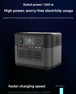 Oem 1200W Trạm điện cầm tay 3.0 sạc nhanh tốc độ cao kép USB tự động khẩn cấp pin sao lưu cắm trại năng lượng mặt trời Máy phát điện - Product Image 4