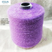 Imitated Mink Yarn 1.1 cm 1.3 cm Nm12 Nm13 100% Crystal Nylon Straight Hair Feather Fancy Yarn für Knitting Sweater und Cardigan