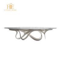 Art mural à grande échelle en bois courbé sur mesure Décoration de la maison Hôtel Lobby Console Sculpture de table Décoration murale