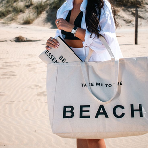 Grand sac fourre-tout de plage en toile de coton à deux poignées, nouveau, avec logo personnalisé, vente en gros, technologie de sublimation DB-0128, ouvert - Product Image 3