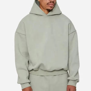 High Quality Solid Plain ThickBoxy Blank <b>Hoodie</b> <b>Mens</b> 100%Cotton <b>Oversized</b> <b>Fleece</b> Winter Custom Logo Hoodies - Product Image 4