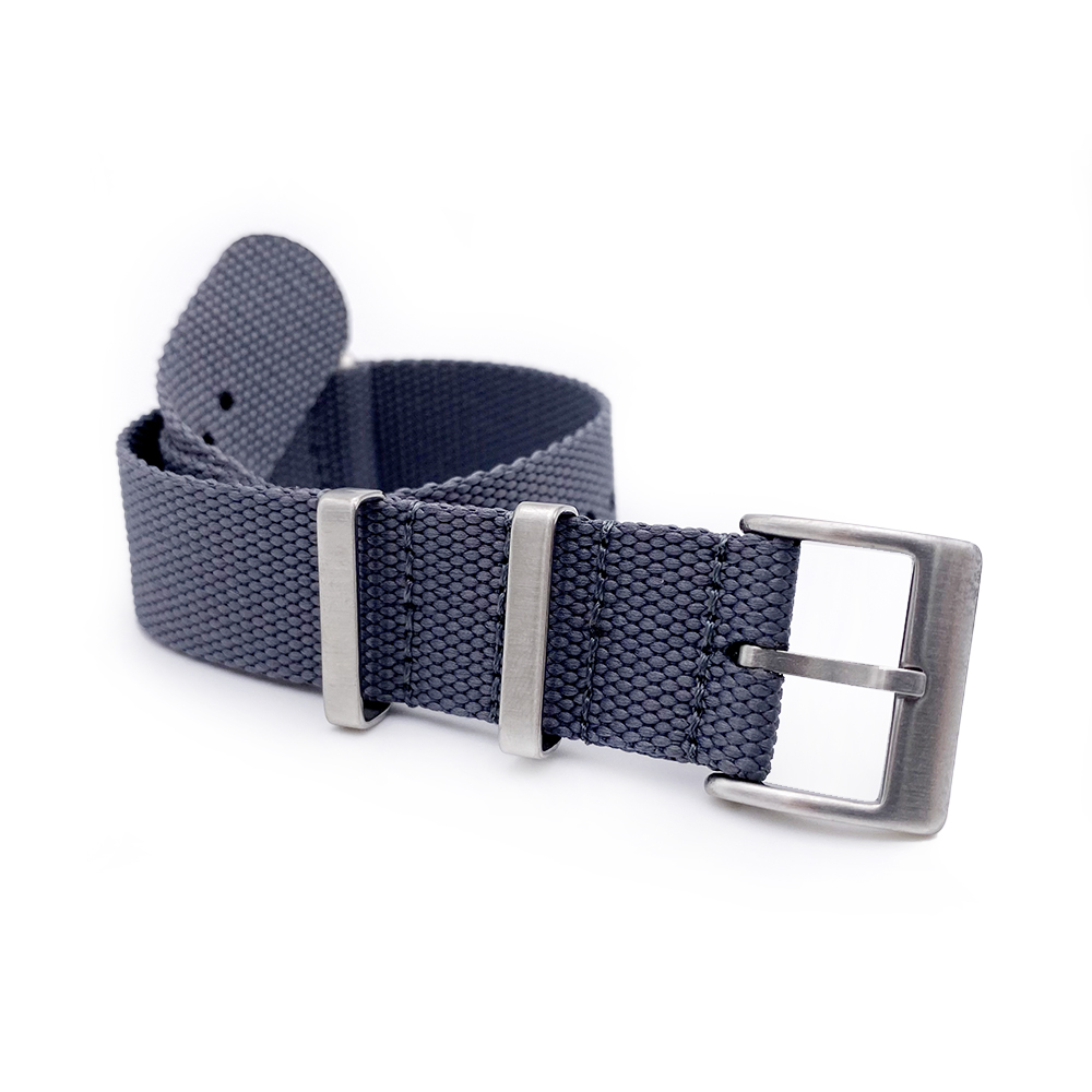 New Custom One Piece Cotton Watch Band Belt Fashion Grey 20mm 22mm Fabric Nylon Hemp Sailcloth Watch Straps