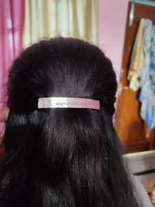 Hair <b>Clip</b> Silver Plated with Silver Pin Metal Custom Size Custom Hand Made Accept Customized Logo Fashionable Colorful 100 Pcs - Product Image 2