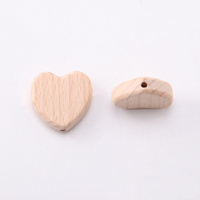 Perles en bois en vrac pour la fabrication de chaînes de sucettes DIY, jouets de dentition, bijoux artisanaux en forme d'animaux, étoiles et cœurs, jouets sensoriels pour bébés, vente en gros