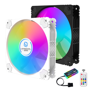 LED 120mm PC 케이스 용 공장 맞춤형 120mm RGB 게임용 냉각 팬 12V 5V 120mm 140mm 라디에이터 - Product Image 3