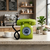 Téléphone fixe vintage à cadran rotatif style années 60, téléphone de bureau filaire rétro pour la décoration de la maison, café et accessoire photo