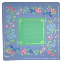 Tapis de Mahjong Bohème Floral de Luxe avec Marqueurs de Direction pour 2/4 Joueurs, Antidérapant en Caoutchouc Naturel Écologique, pour Jeu de Mahjong à l'Eau