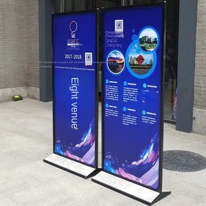 Li Ping 2.5mm IP65 xếp hạng dọc sàn đứng chiến dịch quảng cáo áp phích quảng cáo giá KT bảng chống gió ngoài trời loại cửa - Product Image 2