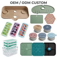Tapis de protection anti-éclaboussures en silicone 4-en-1 personnalisé avec drain de vidange et plateau de drainage ondulé pour évier de cuisine et comptoir domestique