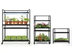 Kit de système de culture pour jardinage intérieur étagère de culture avec lumière de croissance à spectre complet led