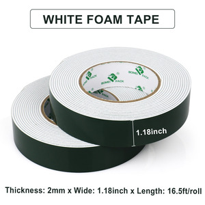 Cinta Adhesiva de Espuma EVA de Doble Cara BOMEI, Cinta Adhesiva de Esponja Blanca para Sellado de Talleres, Decoración de Puertas y Ventanas, Hogar, Jardín y Oficina - Product Image 1