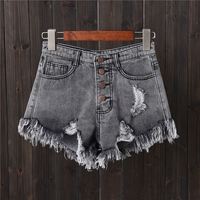Mode féminine décontracté été cool femmes short en jean taille haute doublé de fourrure jambe-ouvertures grande taille sexy jean court