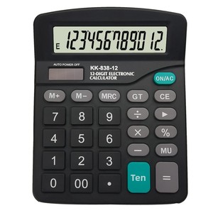 Calculatrice financière électronique de bureau multifonction à 12 chiffres, personnalisable avec logo, en plastique, alimentée par piles – Meilleures ventes - Product Image 5
