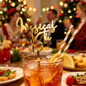 Offre Spéciale : Agitateurs à Boissons Personnalisés avec Nom – Idéal pour Mariages, Fêtes Prénuptiales, Décoration de Table Fête des Mères - Product Image 2