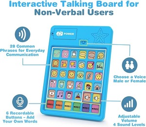 Dispositivo AAC Personalizado para Autismo, Materiales de Terapia del Habla, Herramientas de Comunicación No Verbales con Botones Programables y Volumen Ajustable - Product Image 6
