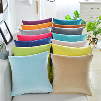 Taie d'oreiller Offre Spéciale toile unie teinte 100% coton velours vierge housses de coussin décoratives/