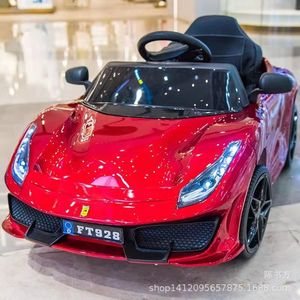 Children Electric Car Dual <b>Drive</b> Four Wheel Remote Control Rechargeable Toy Car For Kids 1-6 Years Old Pink FT928 - Product Image 2