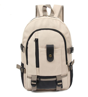 Nouvelle couleur unie rétro toile sac à dos pour ordinateur portable grande capacité résistant à l'usure étudiant sac à dos ordinateur sac de voyage pour adolescents
