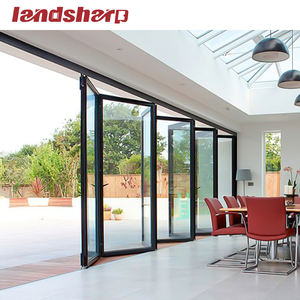 <span class=keywords><strong>Porte</strong></span> pliante en aluminium Landsharp pour balcon et véranda, <span class=keywords><strong>porte</strong></span> accordéon extérieure en verre coulissante pour patio - Product Image 5